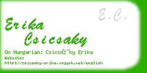 erika csicsaky business card